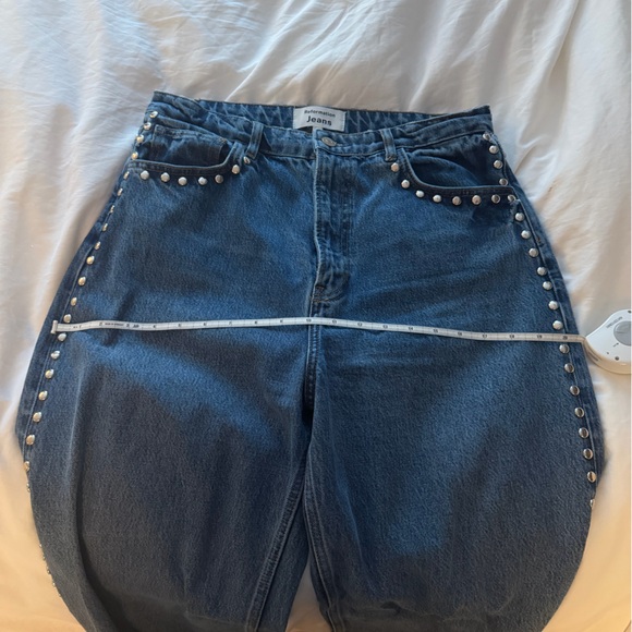 Reformation Cary Studded Wide-Leg Jeans - Picture 11 of 11